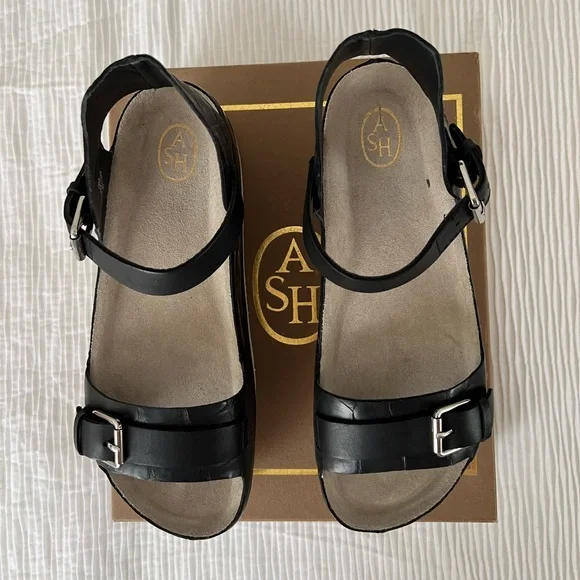 NWT ASH Women's Vera Flatform Leather Sandals. Size 40 - Picture 7 of 10